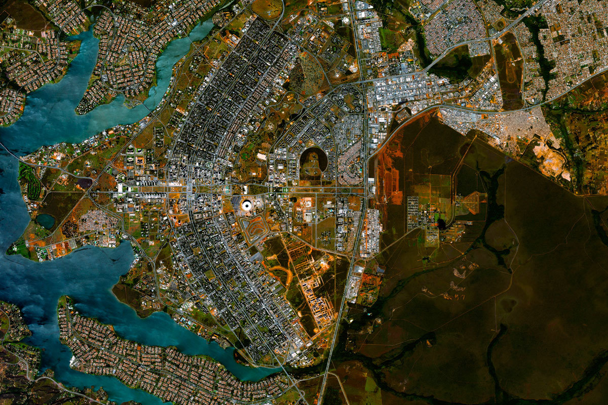 Brasília vista de satélite