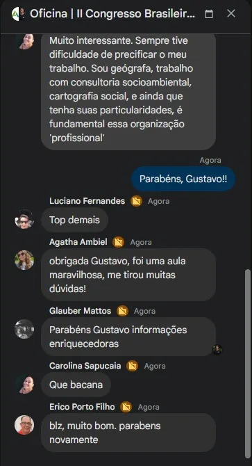 Feedback ao vivo do Congresso Ambiental Pro