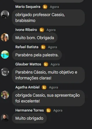 Feedback ao vivo do congresso
