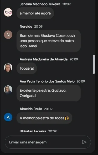 Feedback da palestra do congresso